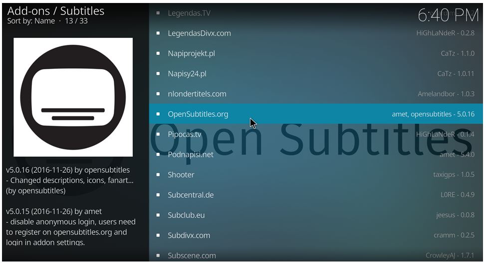 how to enable subtitles on kodi 17 krypton