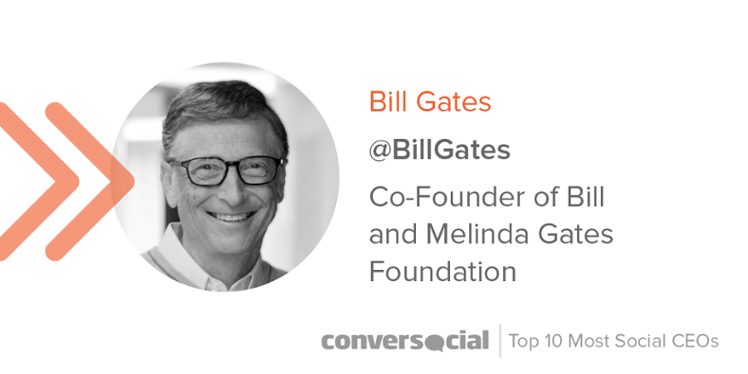 The 10 Most Social Media Minded CEOs - Bill Gates