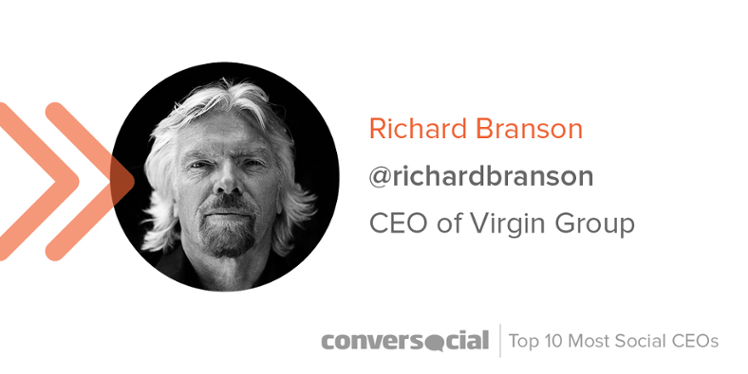 The 10 Most Social Media Minded CEOs - Richard Branson