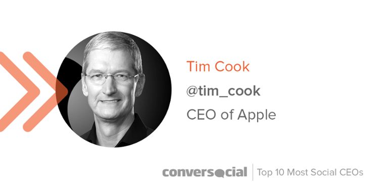The 10 Most Social Media Minded CEOs - Tim Cook
