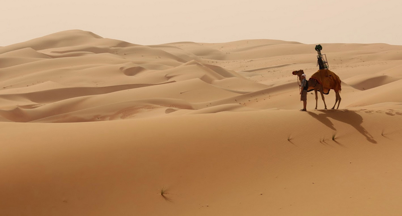 Yup, Google is now using camels to virtually map out the Arabian desert