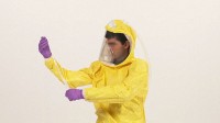 A Breakaway Ebola suit That Slips Off in one Piece