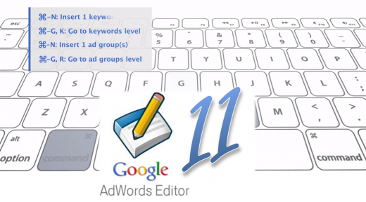 New Google AdWords Editor model eleven options