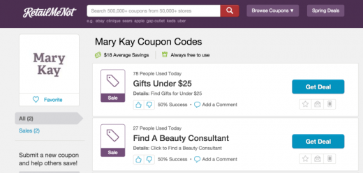Mary Kay Cosmetics Sues RetailMeNot For Fraud, Trademark Infringement