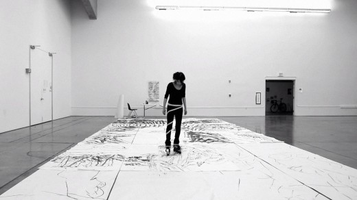 Rollerblading Meets Pollock: Watch This Artist Create Gorgeous Landscapes On Skates