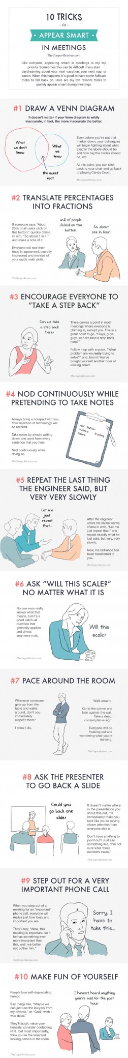 the 10 methods a good way to Make You seem Smarter In meetings