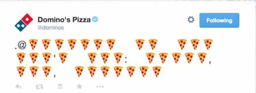 Domino’s Pizza uses Emoji Storm To Tease Twitter-caused supply