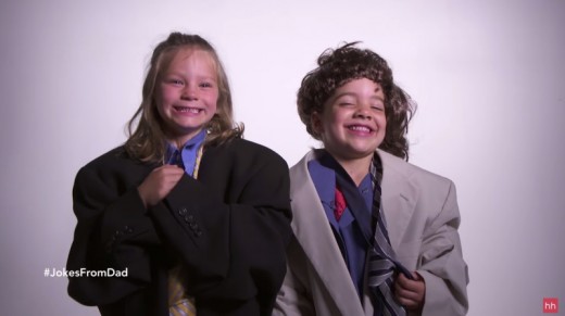 lovable kids tell bad Dad Jokes In Social marketing campaign For equipment & Electronics model