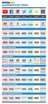 Social Video Chart: Your At-A-glance information To 7 major platforms