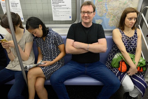 Manspreading, Upstreaming, And Other Awesome Stock Photos Of New Yorkers Doing Real NYC Things