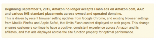 Adobe Flash Takes any other Hit As Amazon moves To get rid of All Flash-based totally ads
