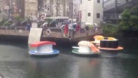 Osaka Turns Its River Into a giant Sushi Conveyor Belt