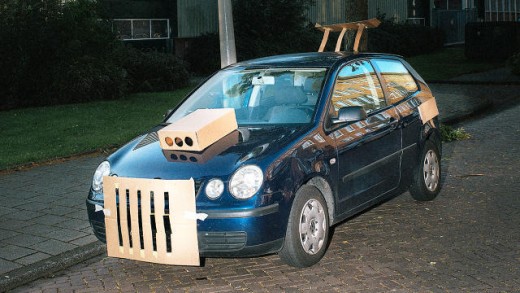 Artist Max Siedentopf Soups Up Boring Cars With Cardboard