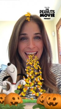 Snapchat’s First sponsored Lens options “Peanuts” & A candy Corn flow