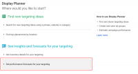 Google adds Forecasting information In AdWords display Planner