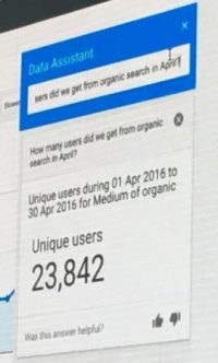 WATCH: Google lets you speak in natural language & get analytics reports