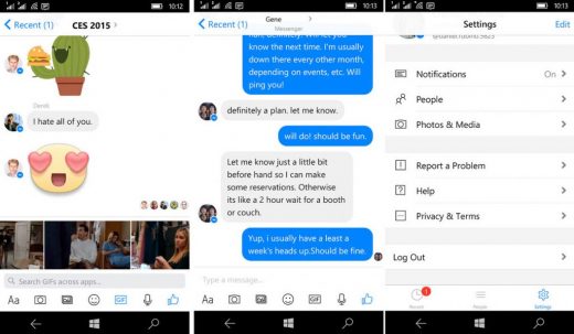 Facebook Messenger For Windows 10 Mobile Arrives In Windows Store