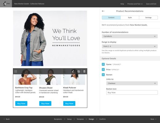 MailChimp adds new feature for Product Recommendations