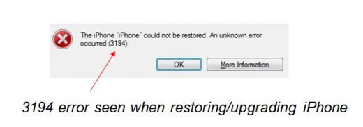 Fix iTunes Error 3194 When Updating or Restoring iPhone / iPad [How-to]