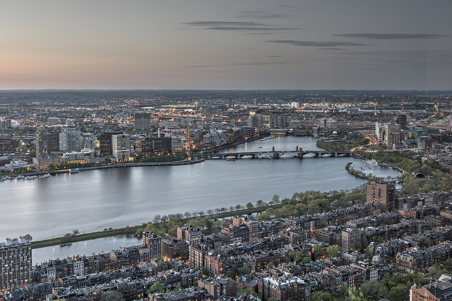 Boston Tech Watch: MassChallenge Awards, Startup Funding, & Layoffs - Boston skyline stock image
