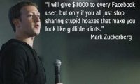 Hoax-ception: Mark Zuckerberg Giving Money for Not Sharing Hoaxes is Fake