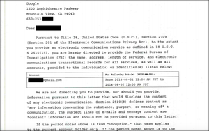 Google Discloses Receiving NSA Letters