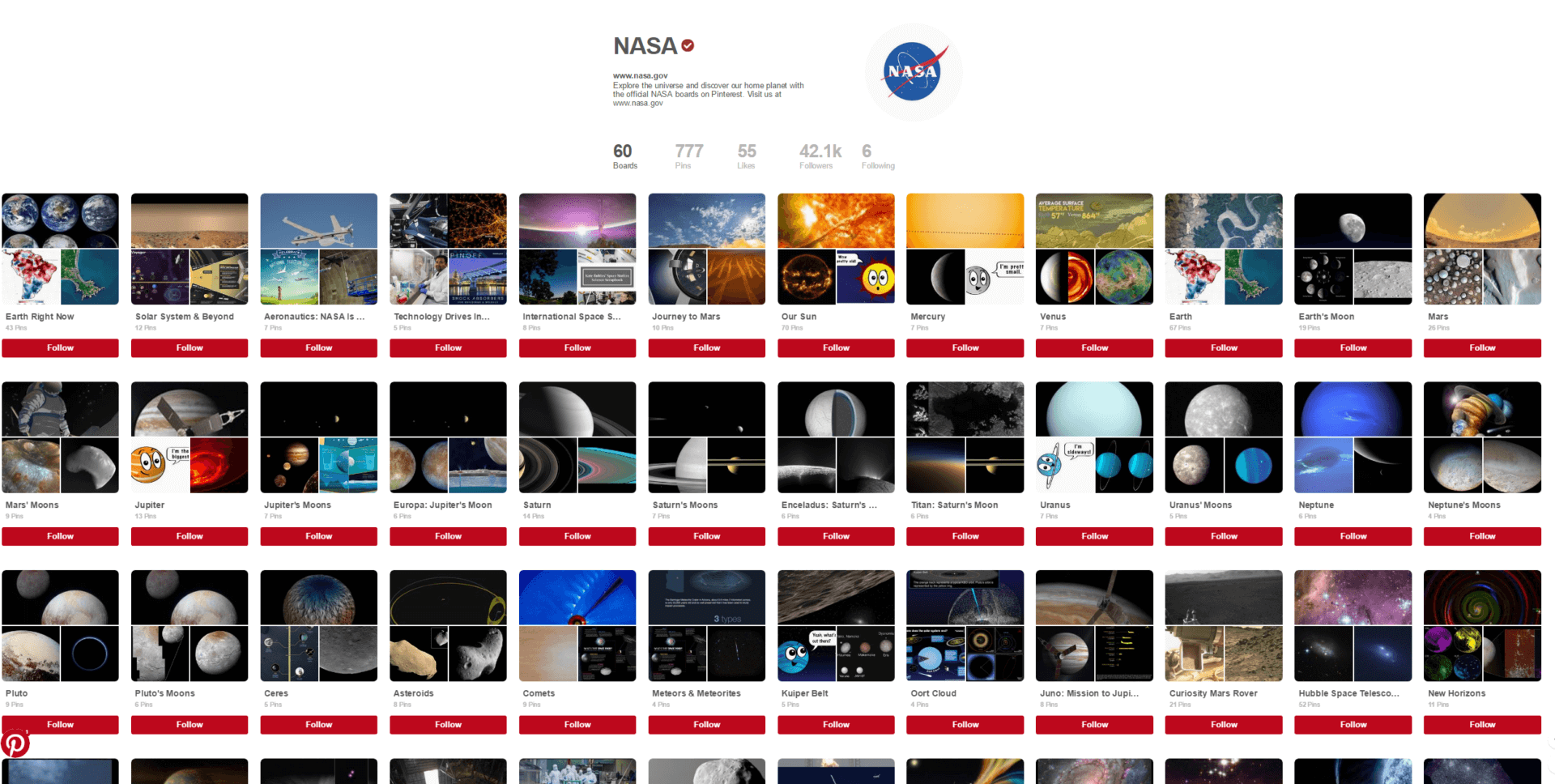 NASA has created official accounts on Pinterest and Giphy and they’re pretty great