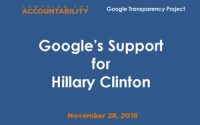 Report Reveals Google’s Support For Hillary Clinton