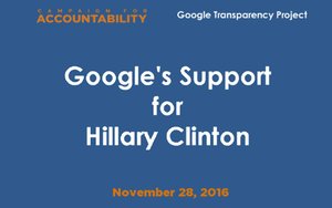 Report Reveals Google's Support For Hillary Clinton