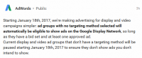 Google Announces Critical Changes to Display & Video Ad Group Targeting