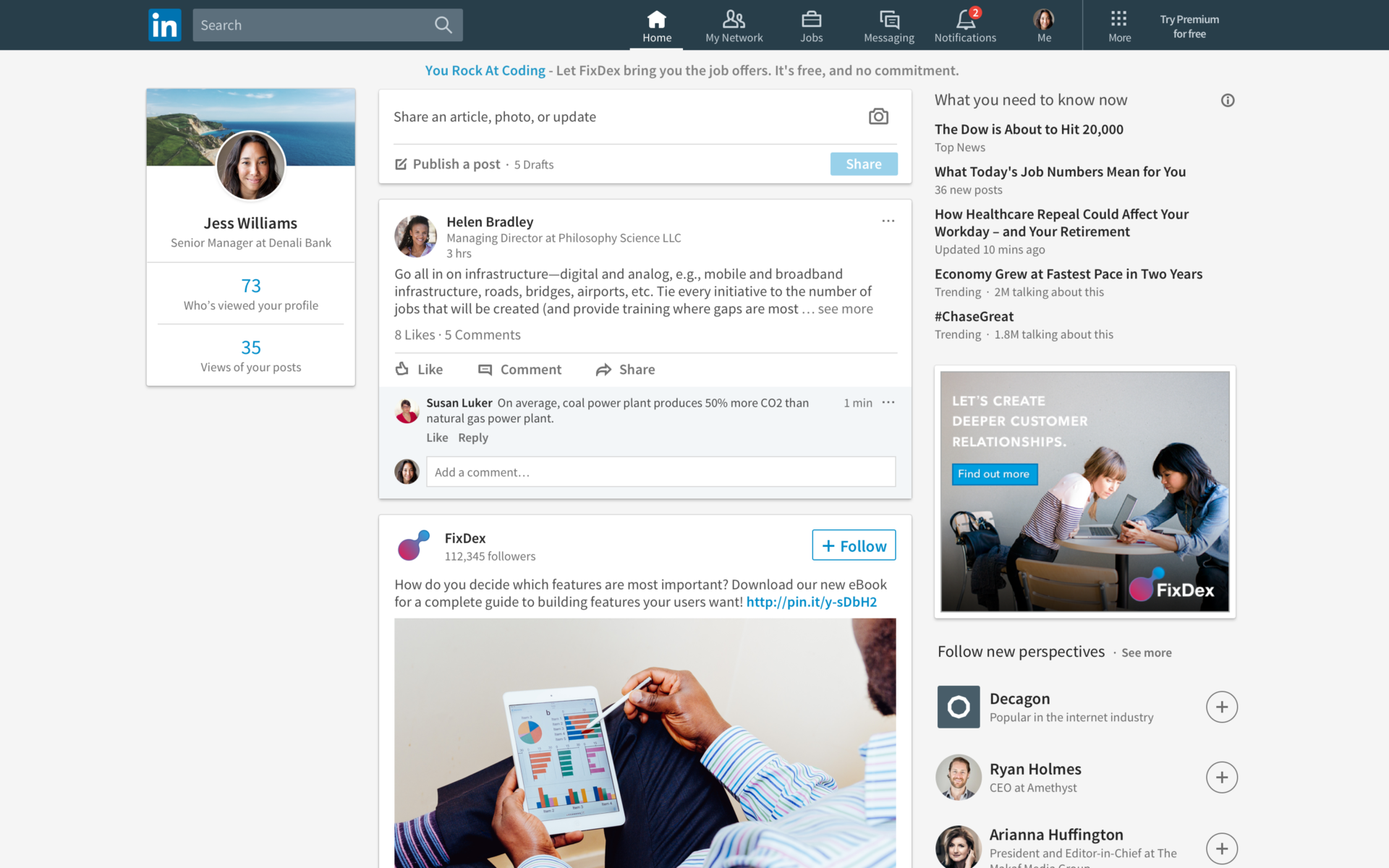 LinkedIn refreshes desktop interface, emphasizing content and conversation - LinkedIn New Feed