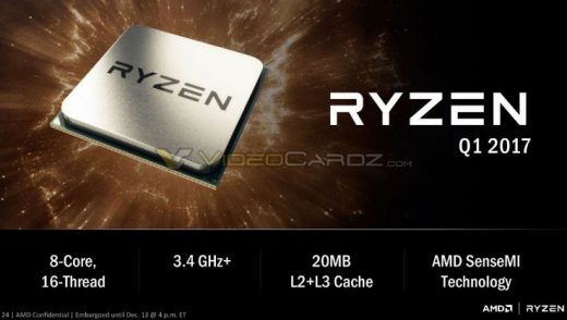 AMD Ryzen Won’t Offer 6-Core Models; Top Models May Cost More Than $700