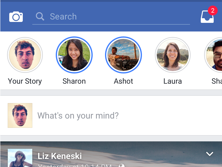 Facebook begins to test out a feature to kill Snapchat