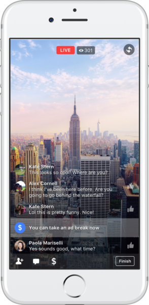 Facebook opens mid-roll ads to more Live broadcasters, starts non-live test