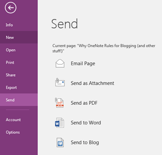 Step 1: Send OneNote Post to MS Word