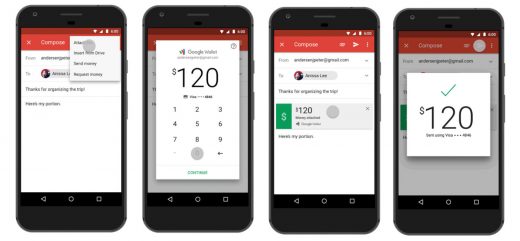 Gmail for Android can send and receive payments as attachments