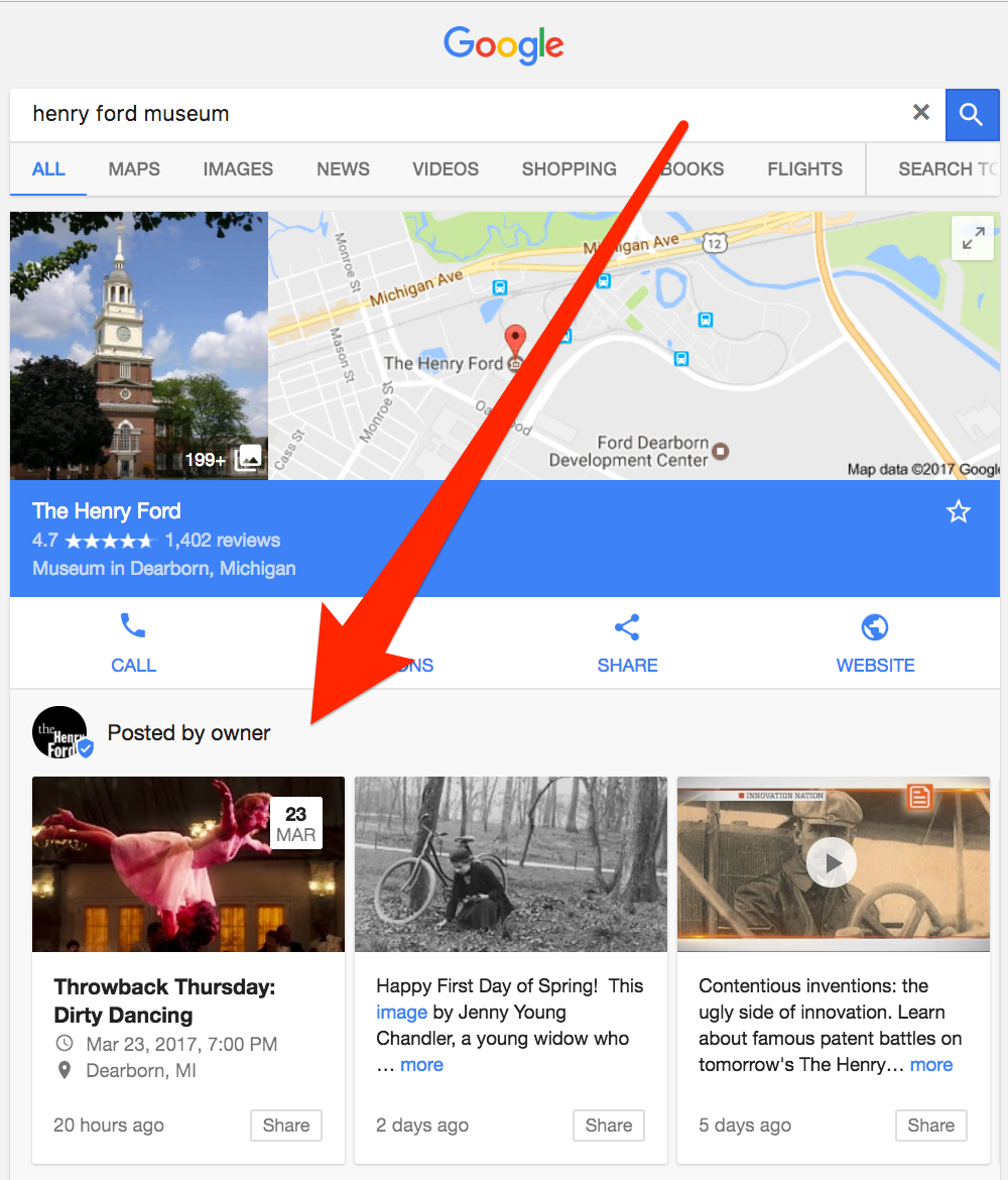 Google Posts now gives museums, movies, musicians & sports groups dedicated space in search