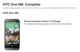 HTC One (M8) Gets Android Nougat Update on T-Mobile