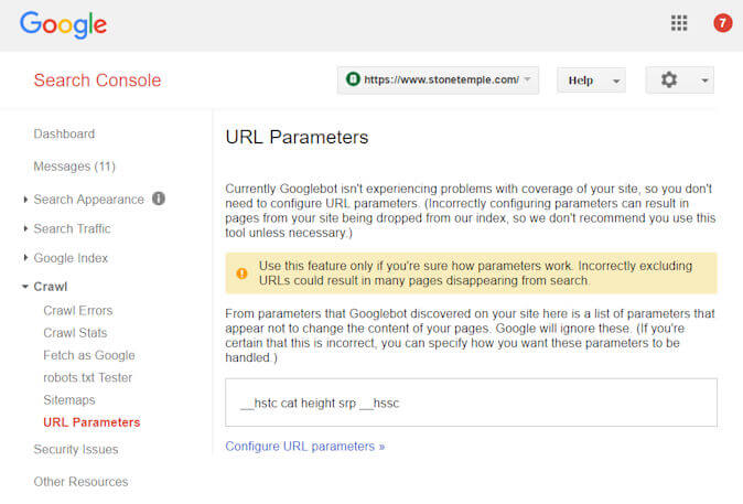 39 questions with Google  - URL Parameters in Search Console