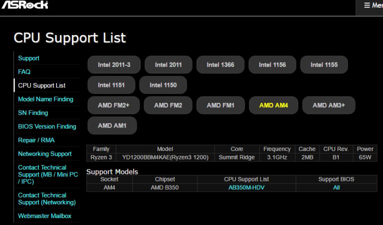 AMD Ryzen 3 1200 specs and release date