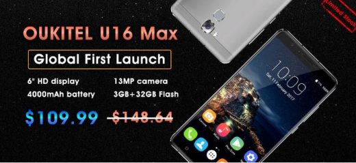 First Global Launch Of OUKITEL U16 Max Starts At Just $109.99