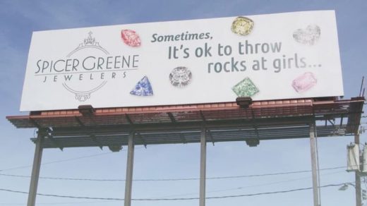 Least Creative Thing Of The Day: This Billboard Urges You To “Throw Rocks At Girls”