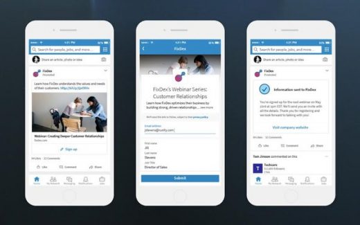 LinkedIn Uses Member Data To Populate Mobile Lead-Gen Forms