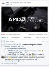 AMD Vega Release Date Confirmed for Q2 2017, Company Reveals Launch Details on Facebook