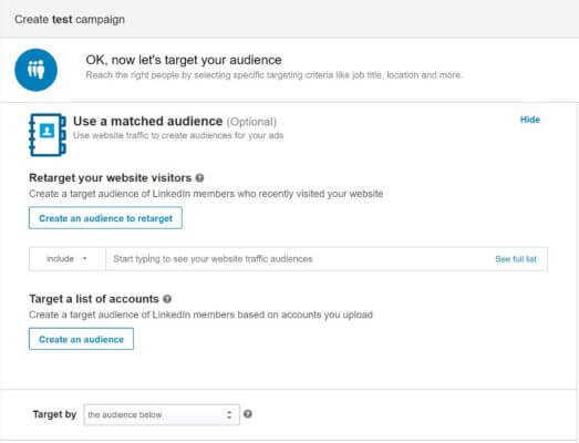 linkedin ads account based marketing audiences