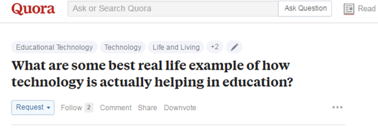 Quora - example question