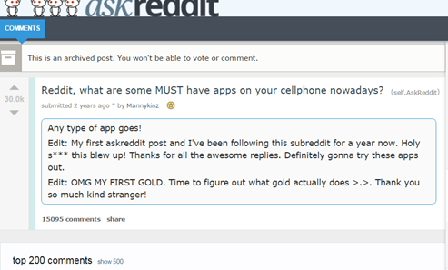 How To Increase App Installs Via Quora & Reddit - example question