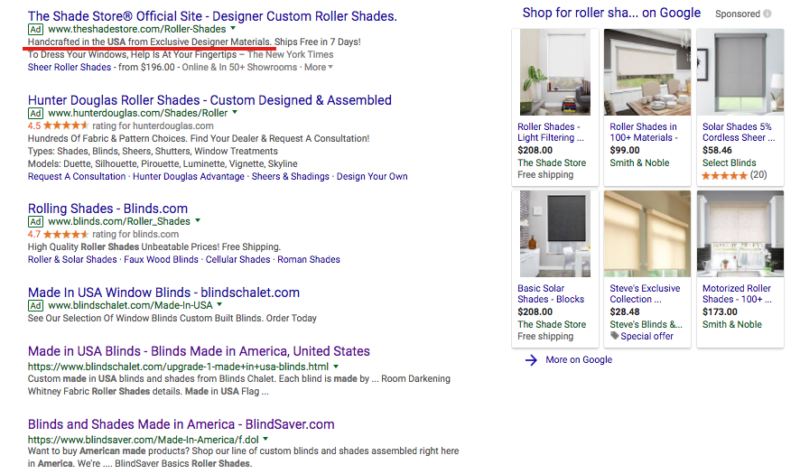 Strategies for capturing ‘made in the USA’ searches google serp 