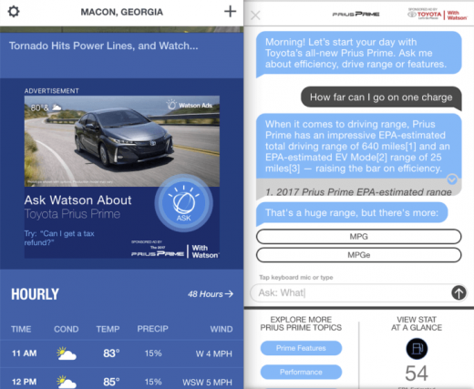 Watson mans the first cognitive ad for cars