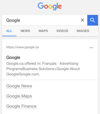 Google is testing variations of black links in search results - black horizontal dots